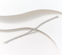 Fire Light Sterling Silver Lab Grown Diamond 1ct Tennis Bracelet,  Average