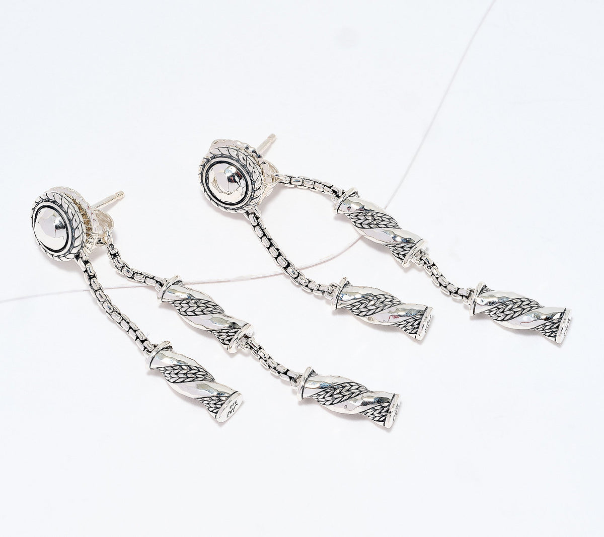 JAI Sterling Silver Sukhothai Drop Earrings