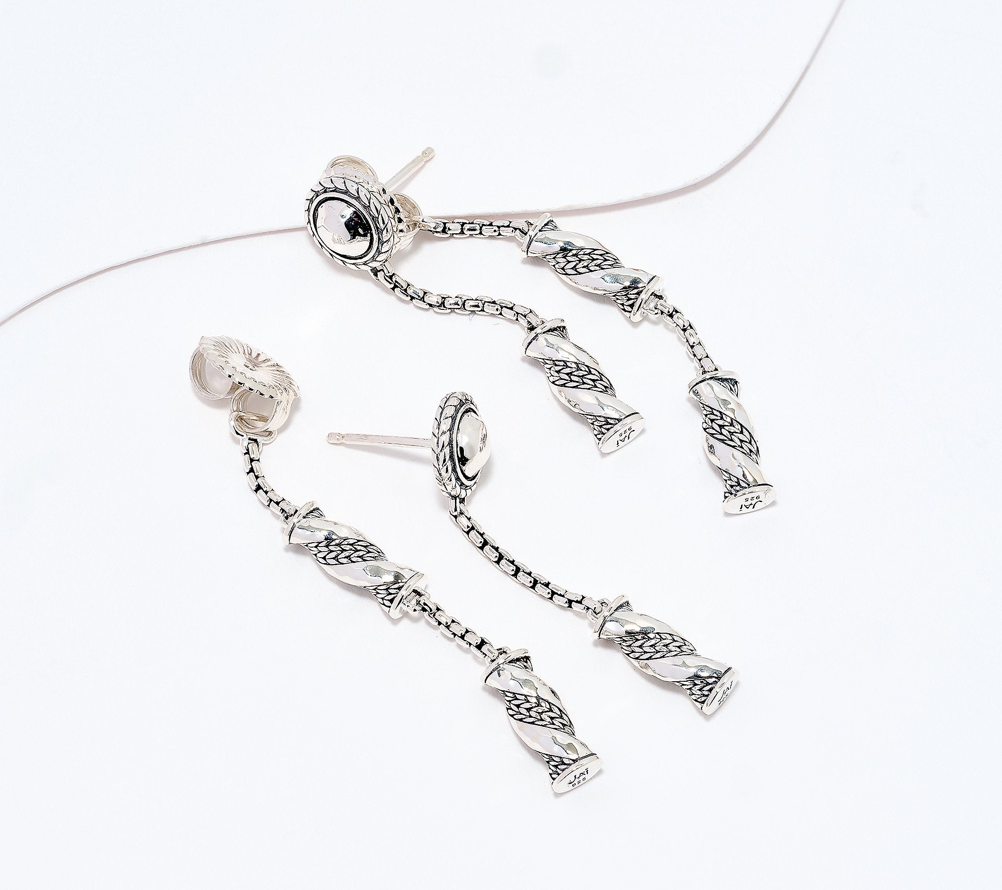 JAI Sterling Silver Sukhothai Drop Earrings