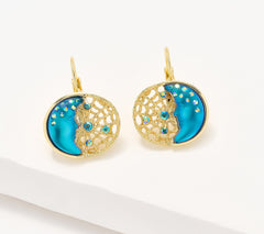 Kirks Folly Venus Moon Shadow Dreamcatcher Earrings Crystals Fantasy