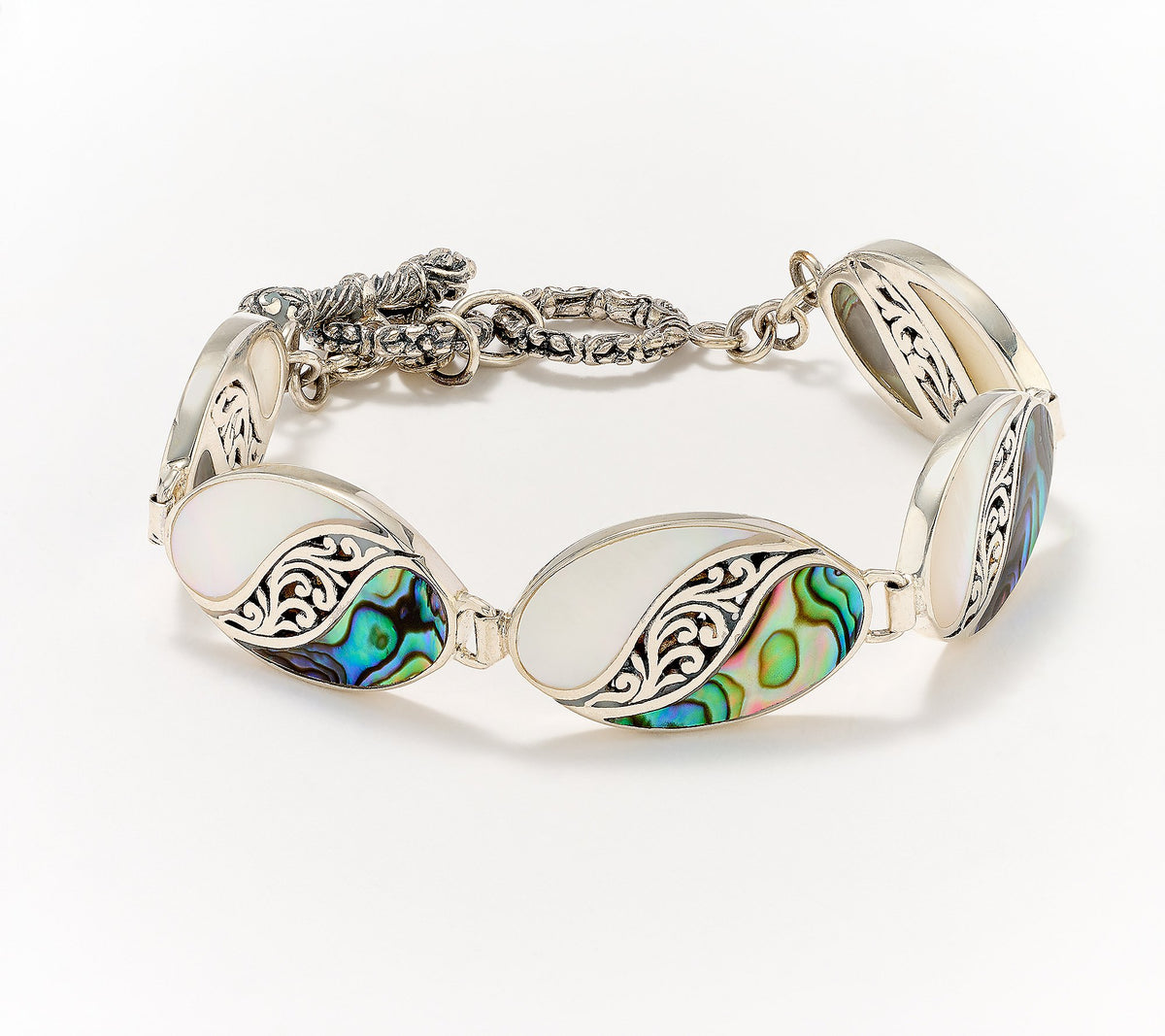 Artisan Crafted by Robert Manse Mother of Pearl Bracelet, 7-3/4" to 8-1/4" Fit