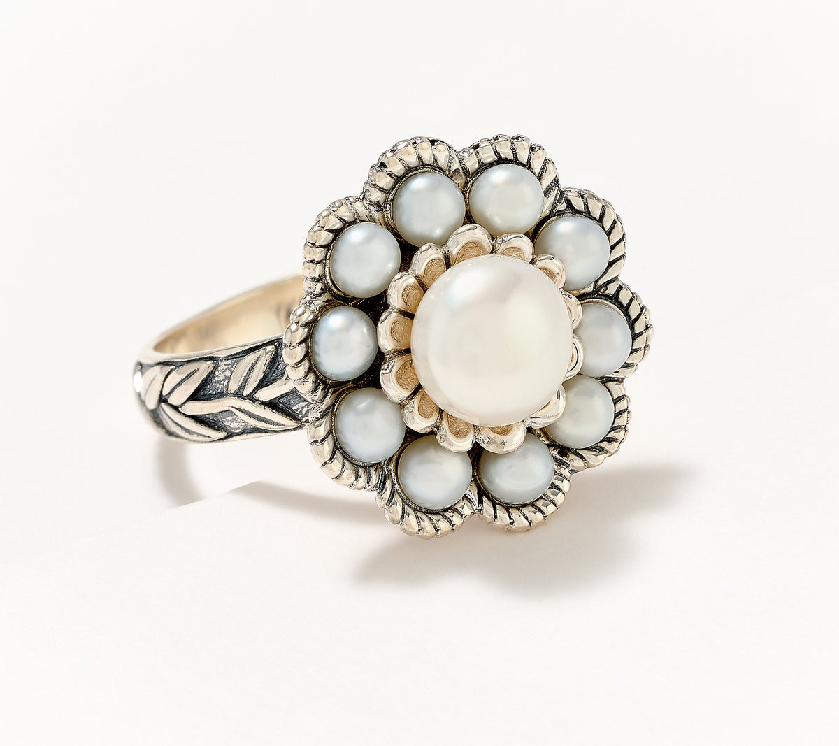 Artisan Crafted by Robert Manse Sterling Silver Cultured White Pearl Ring Size 6