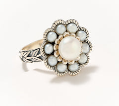 Artisan Crafted by Robert Manse Sterling Silver Cultured White Pearl Ring Size 6