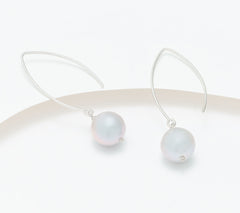 Honora Sterling Silver Cultured Pearl French Wire Drop Earrings, 1-3/4"