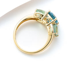 Vault Discoveries 4.00ct Fluorite Ring, 14K Gold, Size 6