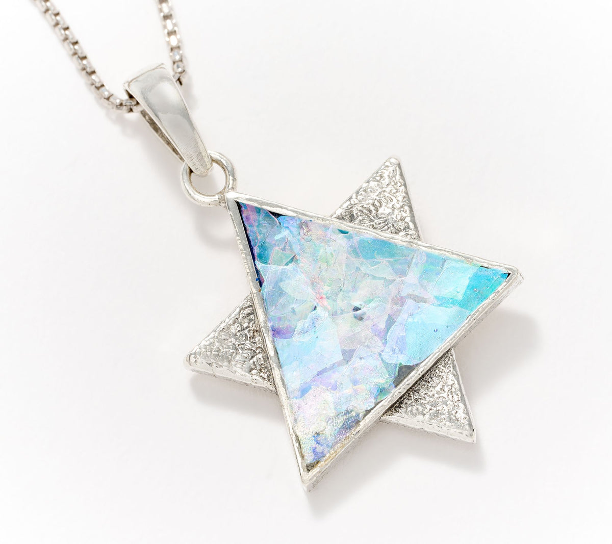 Or Paz Sterling Silver Roman Glass Pendant Necklace, 18"