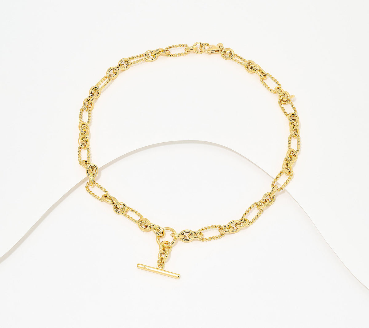 David Markstein Bronze Status Link Toggle Design Necklace