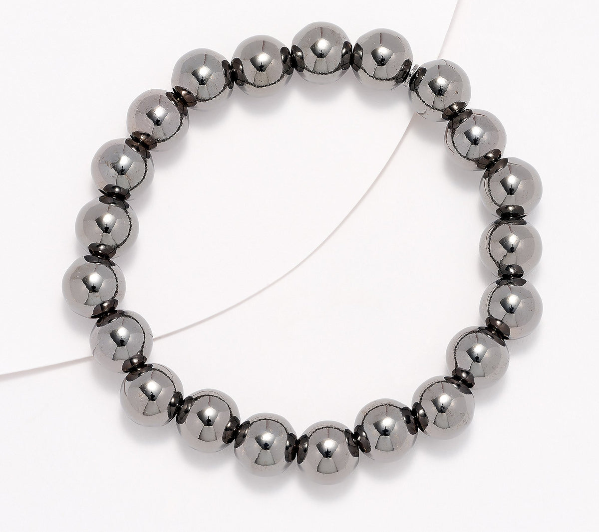 David Markstein Blacktone Bronze 10mm Beaded Bracelet, Small / Avg