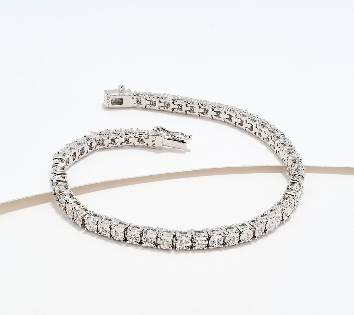 Fire Light Lab Grown Diamond 0.5 CTTW Tennis Bracelet Sterling Silver 6-3/4"