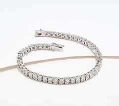 Fire Light Lab Grown Diamond 0.5 CTTW Tennis Bracelet Sterling Silver 6-3/4"