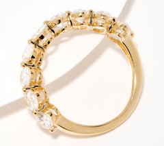 Fire Light 14K Yellow Gold Lab Grown Diamond 2.25 cttw Half Eternity Ring, Size 7