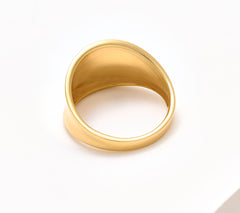 Silver Style Sterling Silver Goldclad Concave Design Band Ring, Size 10