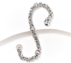 Diamonique Italia C/0 Chain Station Bracelet, Sterling Silver, 6-3/4"