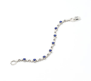 American West Sterling Silver Desert Flower Tennis Bracelet, Large: 8"