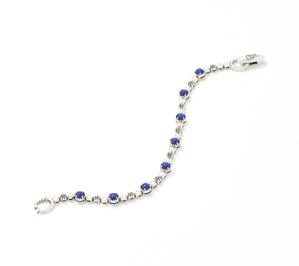 American West Sterling Silver Desert Flower Tennis Bracelet, Large: 8"