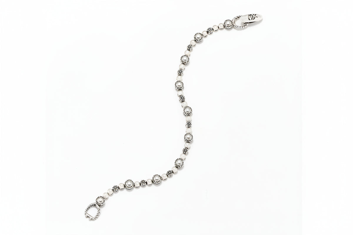 American West Sterling Silver Desert Flower Tennis Bracelet, 8"