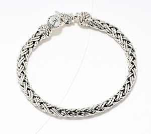 JAI Sterling Silver 5.3mm Handwoven Legacy Chain Bracelet,8"