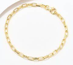 David Markstein 18K Gold-Plated SS Premiere Luxe Paperclip Bracelet Avg