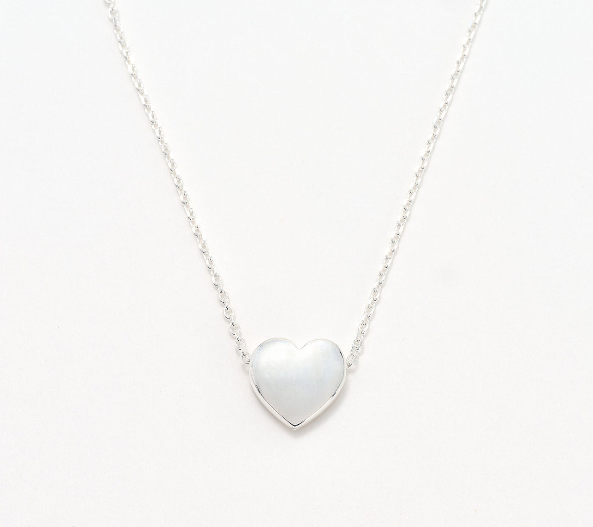 UltraFine 950 Sterling Silver Heart Motif Necklace 17" + 1"