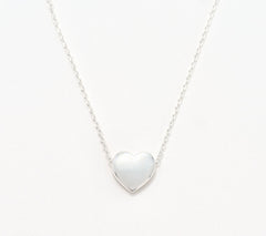UltraFine 950 Sterling Silver Heart Motif Necklace 17" + 1"