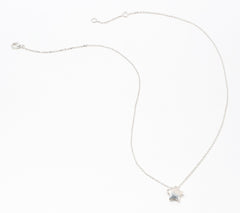 UltraFine 950 Sterling Silver Star Motif Necklace 17" + 1"