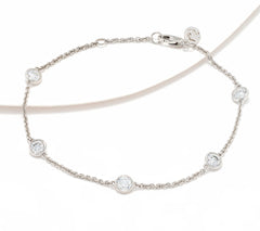 Effy Lab Grown Diamond Station Bracelet, 14K White Gold - 7-1/4"