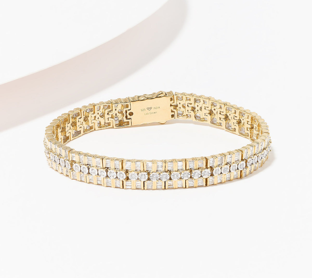 Fire Light Lab Grown Diamond 3cttw Bracelet, Sterling Silver, 6-3/4" SM