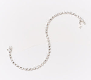 Fire Light Sterling Silver Lab Diamond 2.00cttw Tennis Bracelet, Avg: 7-1/4"