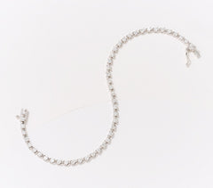 Fire Light Sterling Silver Lab Diamond 2.00cttw Tennis Bracelet, Avg: 7-1/4"