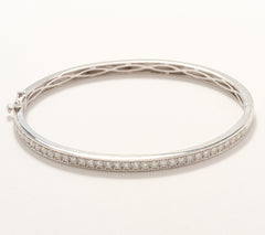 Fire Light Lab Grown Diamond 1.40ct Tennis Bangle, Sterling Silver, 7-1/4"