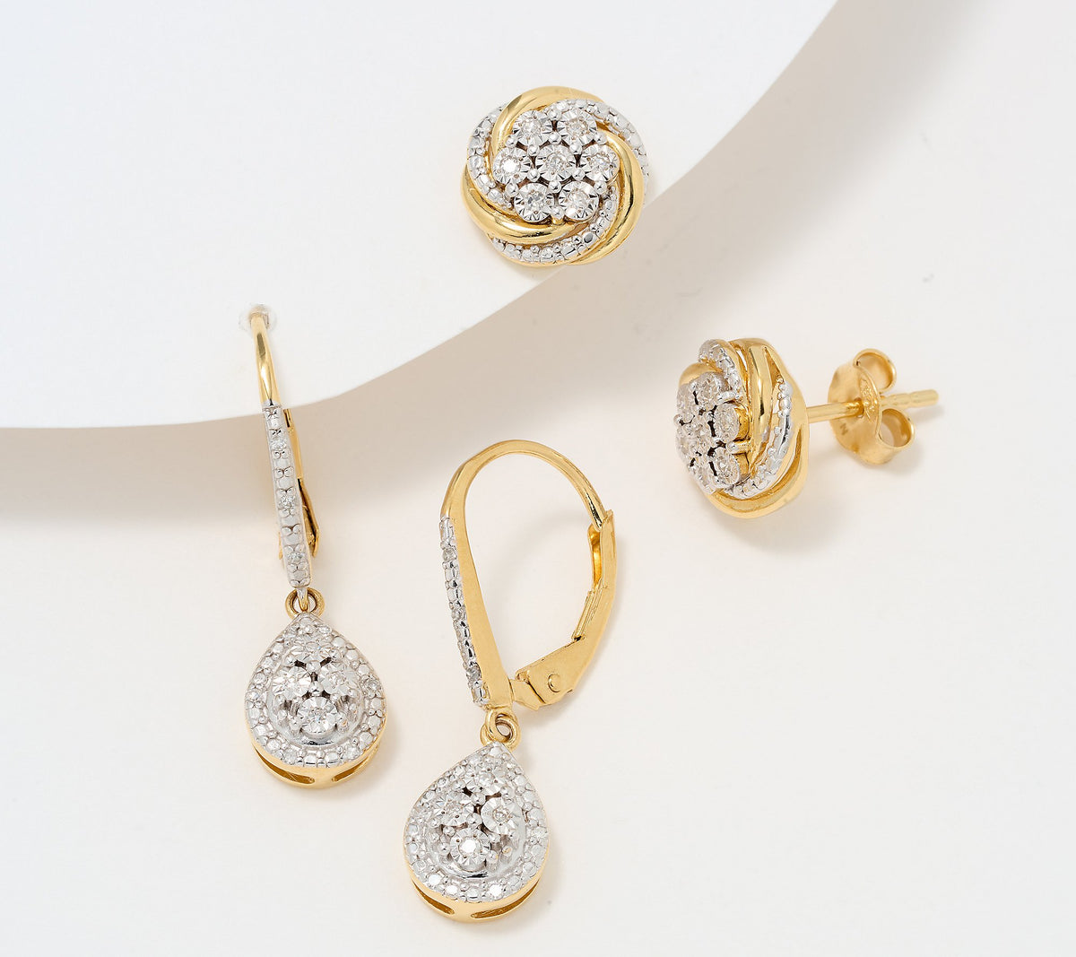 Accents by Affinity Diamonds 0.15 cttw Boxed Set of 2 Earrings