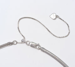 Fire Light Lab Grown Diamond 1.00 cttw Round Omega Necklace