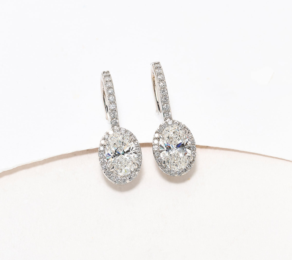 Fire Light Lab Grown 2.40 cttw Diamond Lever Back Earring, Sterling
