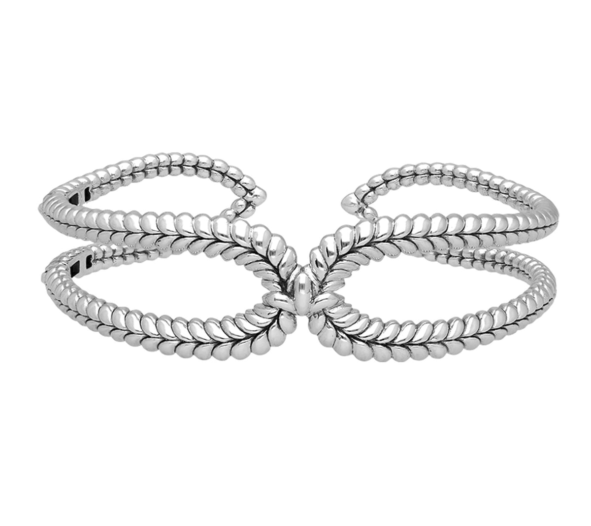 Tiffany Kay Sterling Silver Herringbone Open Cuff, 6-3/4"