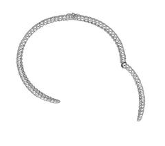 Tiffany Kay Sterling Silver Herringbone Open Cuff, 6-3/4"