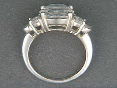 Diamonique Season of Splendor Oval Cluster Ring 5.60 cttw Sterling Silver Size 8
