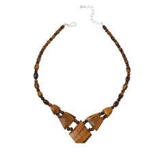 Jay King Sterling Silver Tiger's Eye Statement Necklace 18"