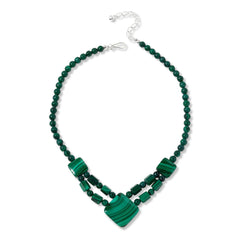 Collar Jay King de malaquita en plata esterlina de 18"