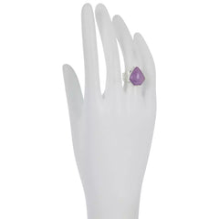 Anillo de cóctel de plata esterlina con puntada morada de Jay King, talla 10