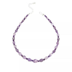 Jay King Sterling Silver Lavendula Amethyst Swirl Beaded Necklace. 18"