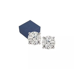 Diamonique Sterling Silver Platinum Clad 100-Facet 1.00 cttw Stud Earrings,