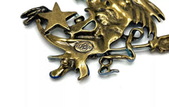 Kirks Folly Moon Diva Blue Enamel Witch Pin, 3"