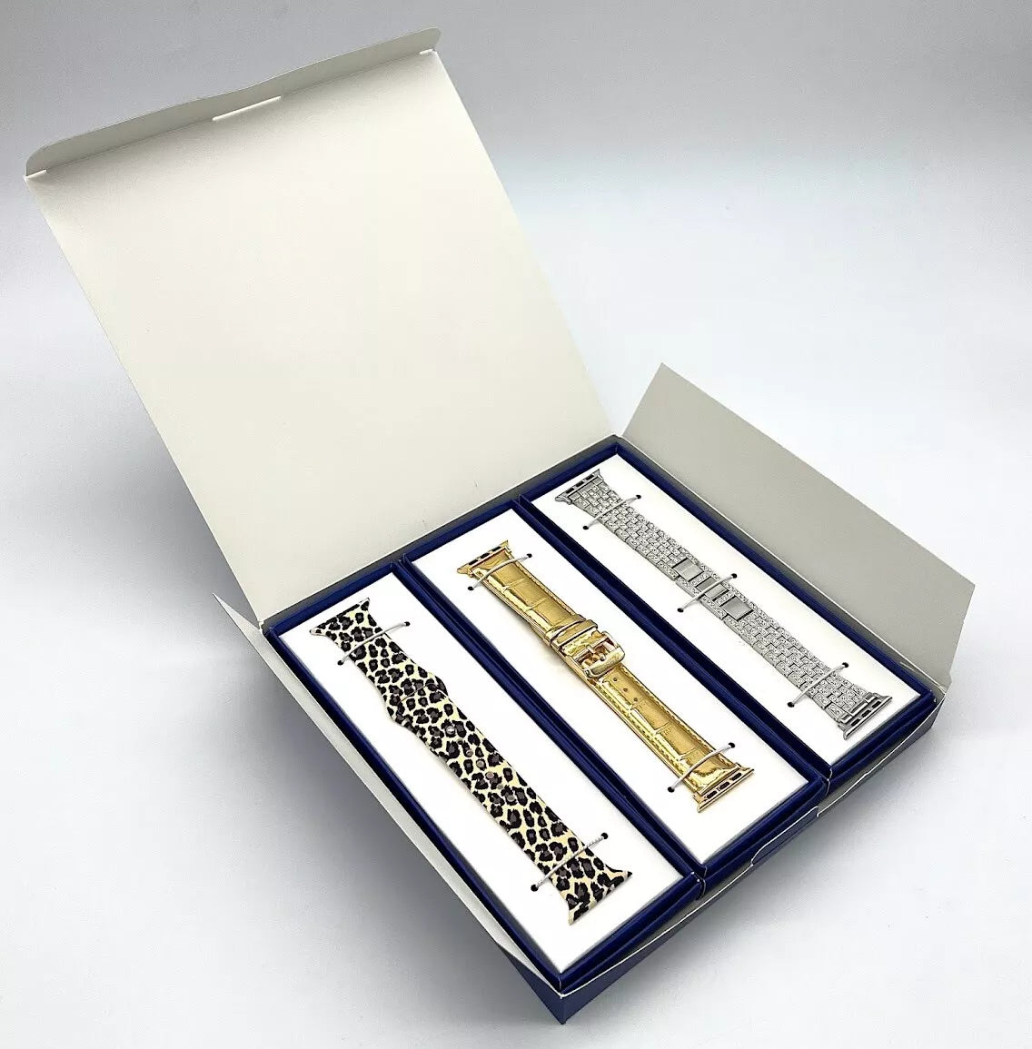 Kessaris Silver, Gold, or Leopard Panther Interchangeable Apple Watch Straps â€“ Stylish and Durable Bands for All Apple Watch Models
