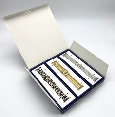 Kessaris Silver, Gold, or Leopard Panther Interchangeable Apple Watch Straps â€“ Stylish and Durable Bands for All Apple Watch Models