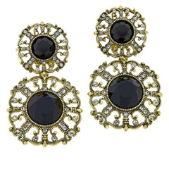 Pendientes colgantes de cristal "How Suite It Is" de Heidi Daus, negros, para orejas perforadas