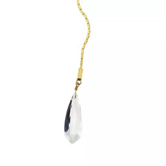 Herkimer Mines Sterling Silver Goldclad "Diamond" Quartz Fancy Cut  Y-Necklace, 16"