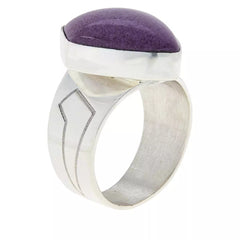 Anillo de cóctel de plata esterlina con puntada morada de Jay King, talla 10
