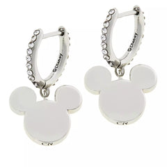 BaubleBar Silvertone Disney Mickey Mouse Hugger Hoop Earrings