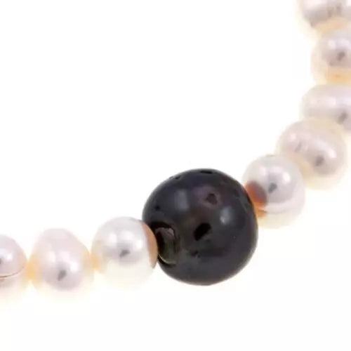 Imperial Pearls Sterling Peacock & White Cultured Pearl Station Bracelet. 6-3/4"