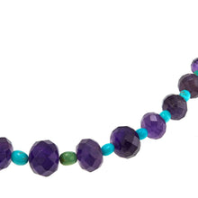 Load image into Gallery viewer, Jay King Sterling Silver Amethyst &amp; Turquoise 18&quot; Beaded Necklace Hsn $124

